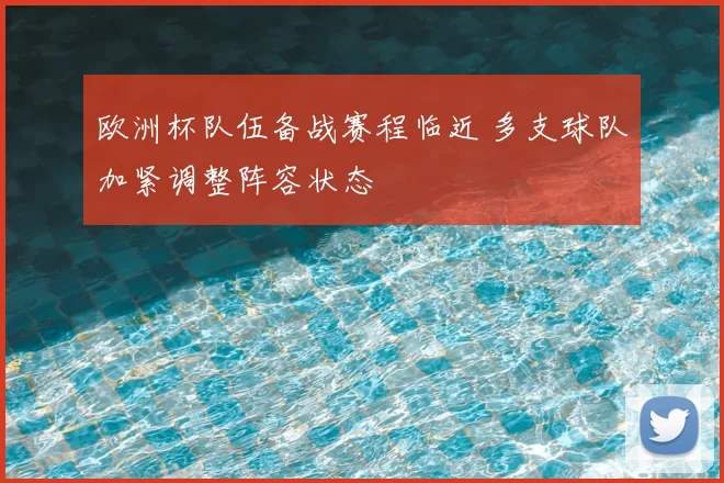 欧洲杯队伍备战赛程临近 多支球队加紧调整阵容状态